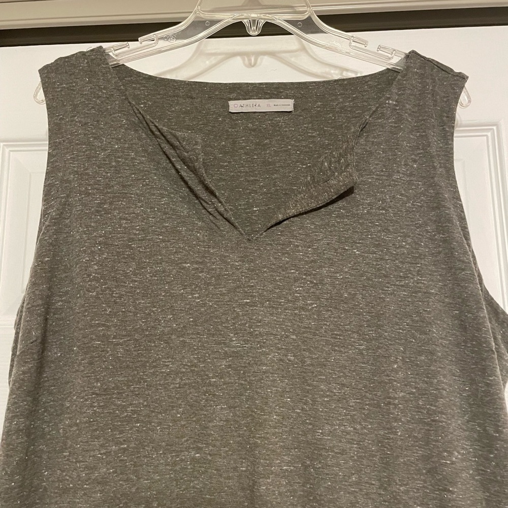 Athleta Vida Casual Heather Green Jersey Dress - Size XL - Picture 4 of 8